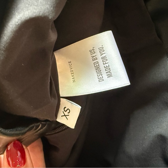 Naked Vice Faux Leather Black Mini Skirt With Silver Belt XS - Picture 6 of 7